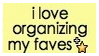 I organize my favorites -stamp-