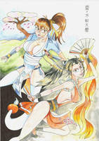 Sexy Ninjas: Kasumi + Mai Shiranui by MidnightDJ-SK