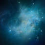 Blue space nebula