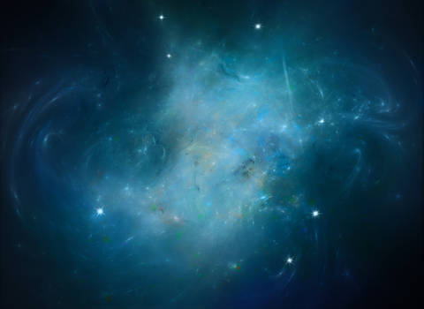 Blue space nebula