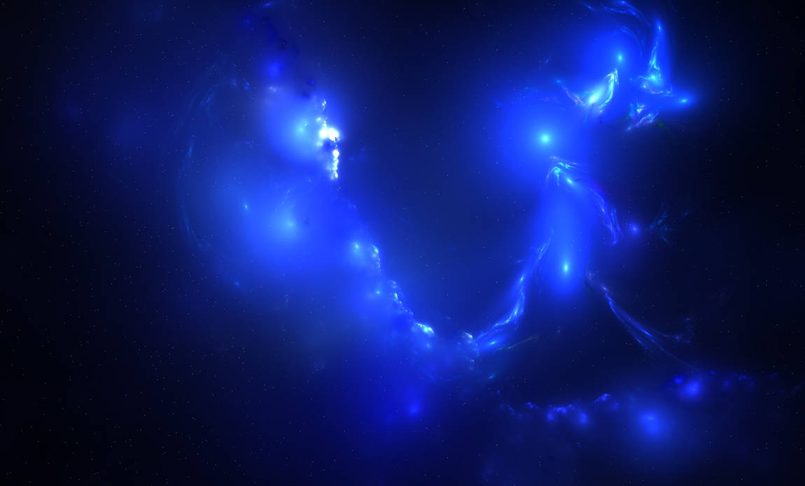 blue space nebula by Bull53Y3