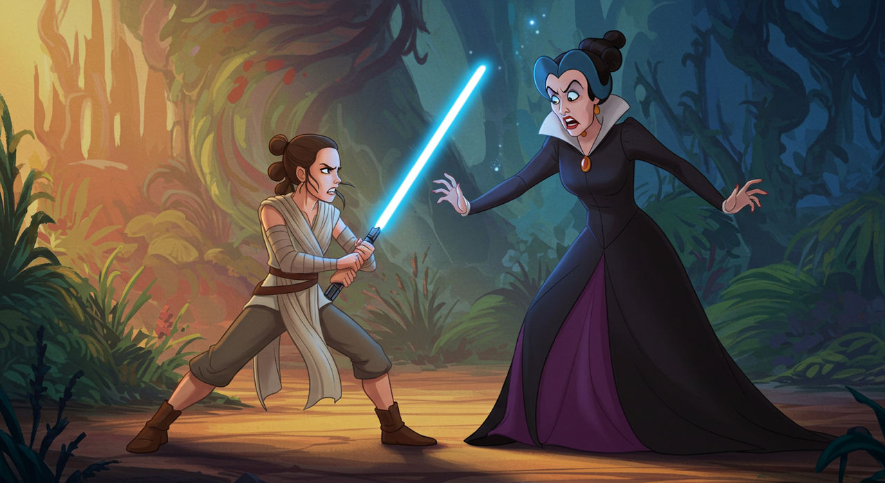 Lady Rey Rey vs Lady Tremaine by tron30 on DeviantArt