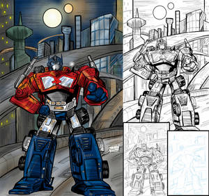 TRANSFORM AND ROLL OUT - MY OPTIMUS PRIME DRAWING