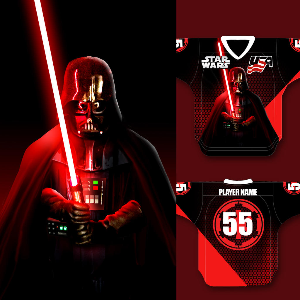 My Lucasfilm approved Vader USA Hockey Jersey