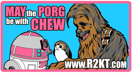 May the Porg be with Chew charity patch for R2-KT