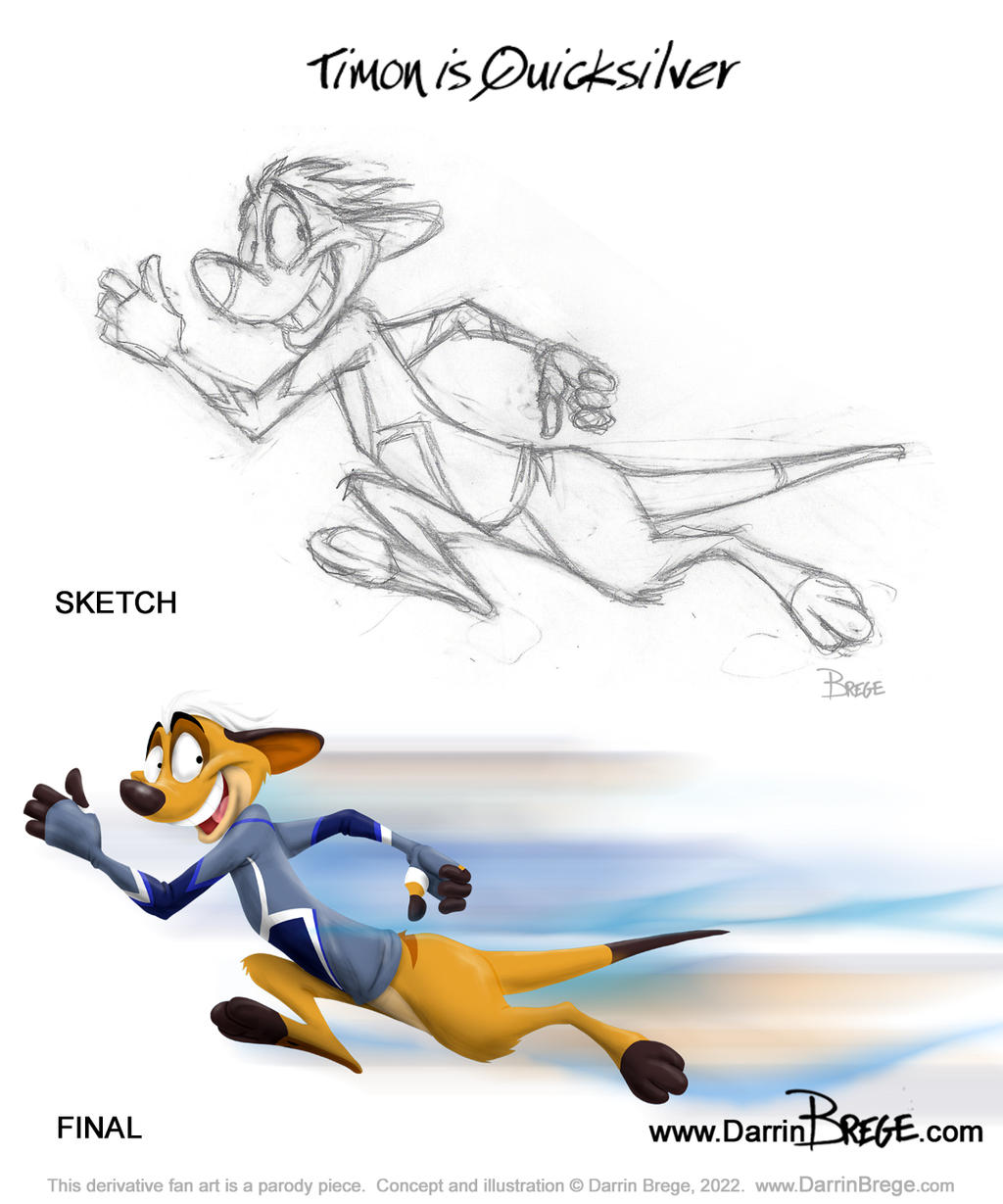 Timon...Sketch to Final Art by darrinbrege on DeviantArt