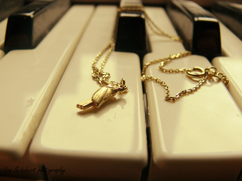 necklace and piano