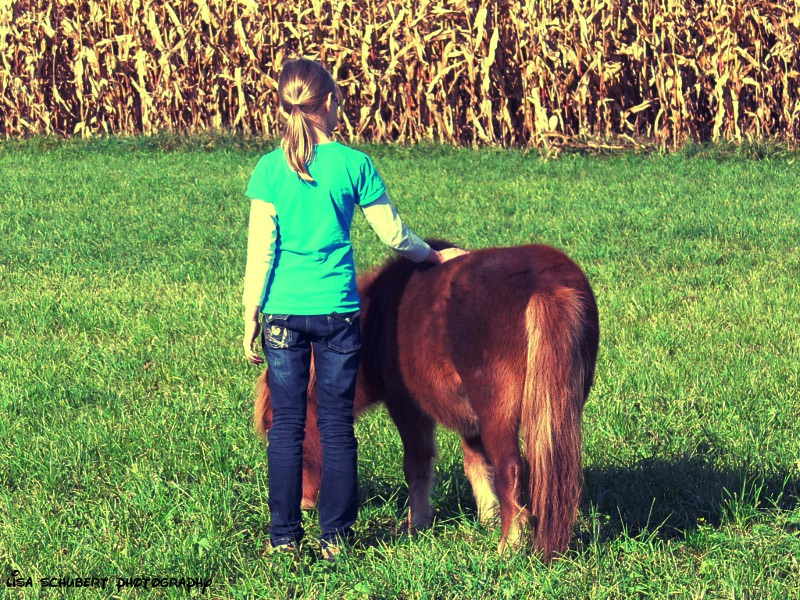 my sister and the pony..