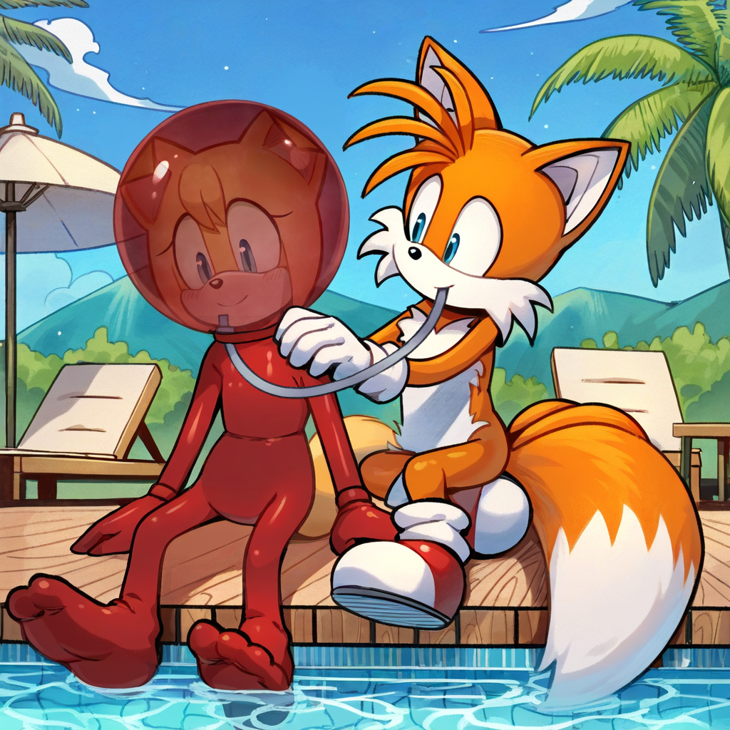Tails Bath Rope Diving with Tails' breath by Rallets on DeviantArt