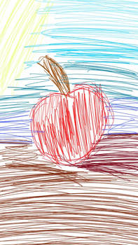 This is a TERRIBLE (Hint, hint) sketch of an apple