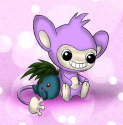 Aipom and Oddish ,