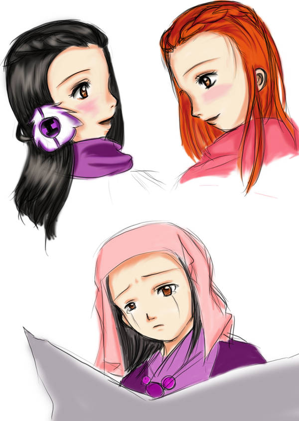 Dahlia and iris by Pastel-Dream