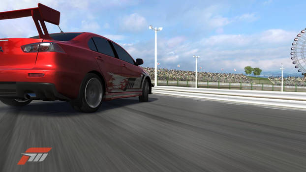 Forza Mitsubishi EvoX drifting