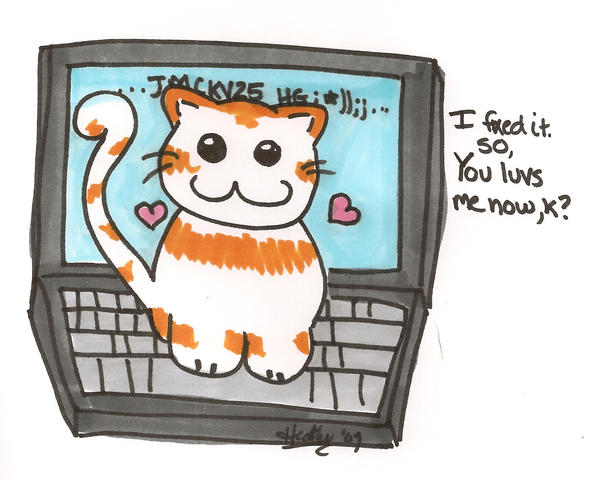 Comp U Cat Cutsie Cats - Compu Cat by hieiluva89 on DeviantArt