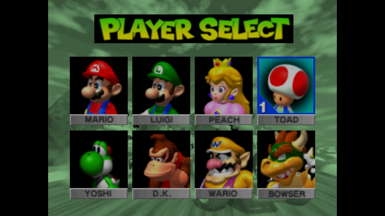 mario kart 64 characters