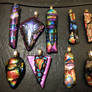 Dichroic glass pendants