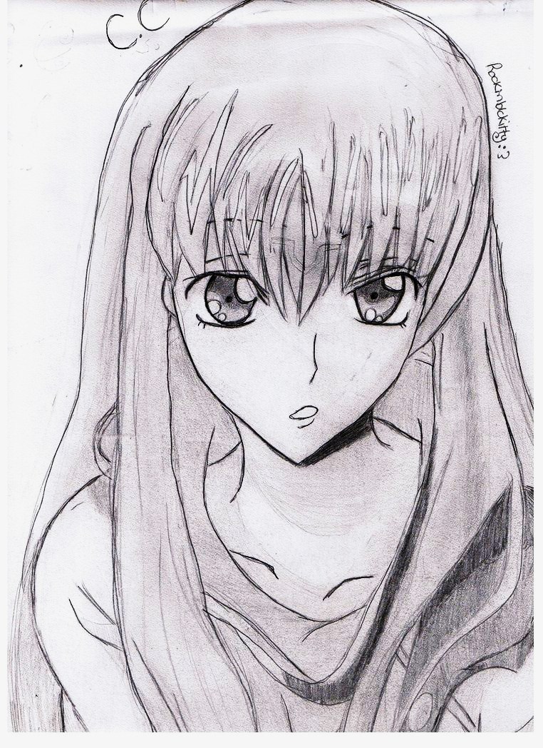 Code Geass Drawling C.C Code Geass pencil drawing by Rockinblckitty on DeviantArt