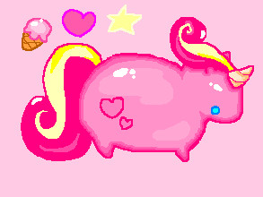 Fat Pink Unicorn Pony :D