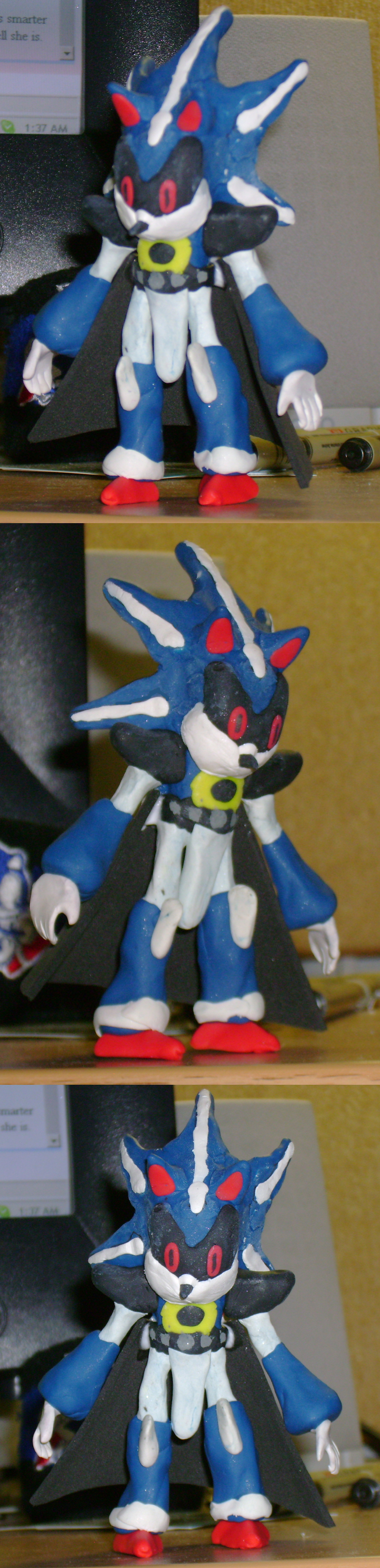 Metal Sonic in clay