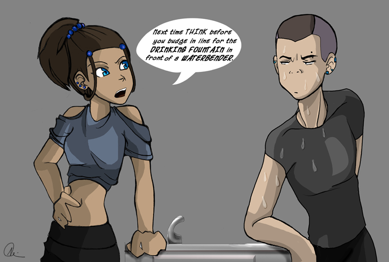 .Katara and Sokka.