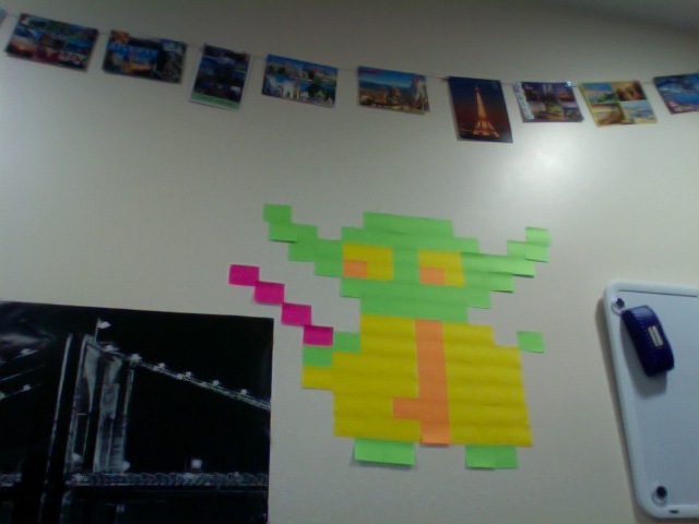 Post it note Yoda- May the adhesive be with you