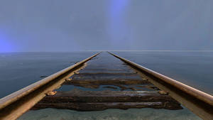 Railway in the ocean...