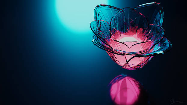 Neon-Lit Sakura Flower Light | 3D | Blender 2.8