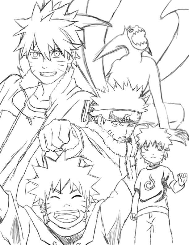 Naruto Collage outline