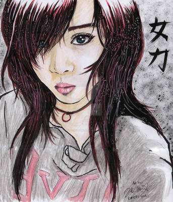 Asian Girl Drawing