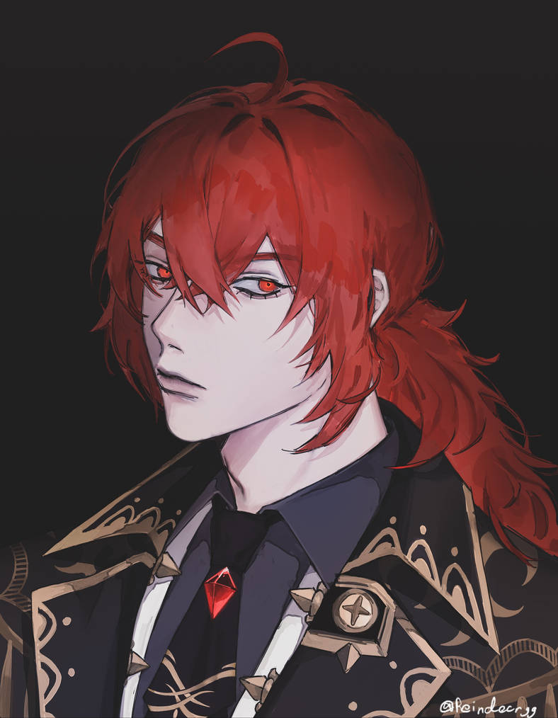 Diluc by reindeerGG on DeviantArt