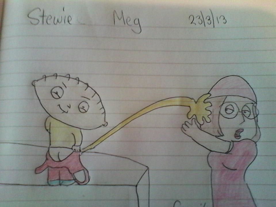 stewie peeing on meg