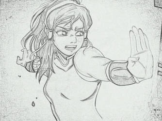 Epic Korra Sketch by Millie-Rose13