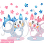 Pokemon: Galaxy Pachirisu + Shiny Pachirisu