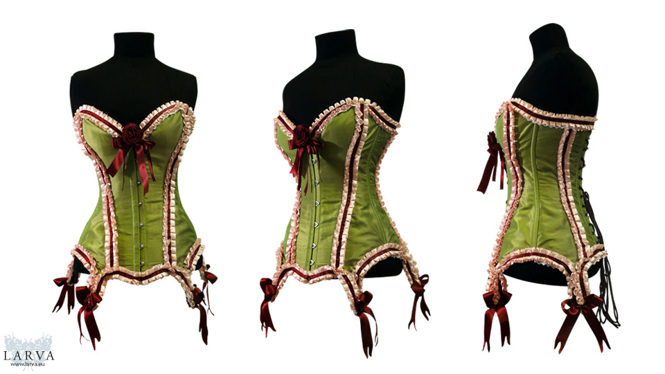 Green Cake Corset Front by Larva