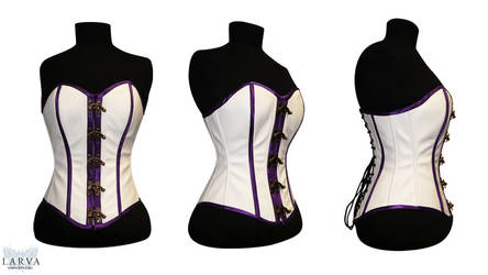 For SALE - White Steam Corset Front by Larva by Eisfluegel