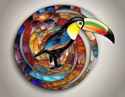 Glass effect toucan