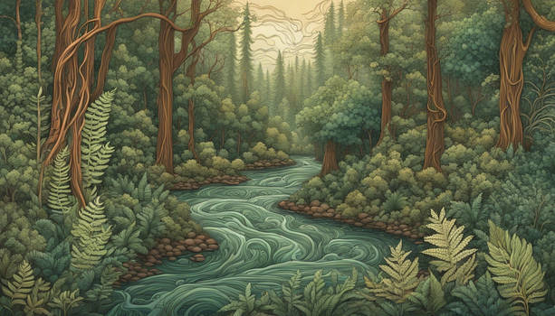 Overgrown woods