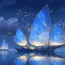Azure sails and butterfly wings