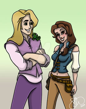 Rapunzel and Flynn Genderbend