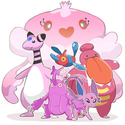 My Pink Pokemon Team