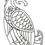 Viking Celtic Eagle Outline