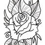 Neo Traditional Rose Outline