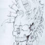 Biomech Skull Sketch