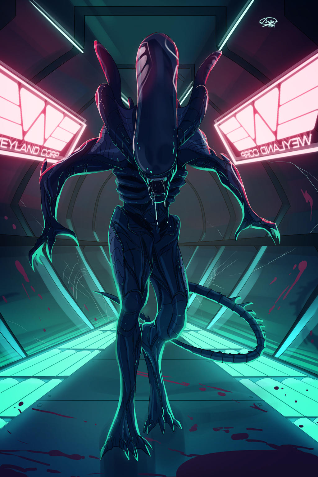 Neon Alien by mikabear1 on DeviantArt