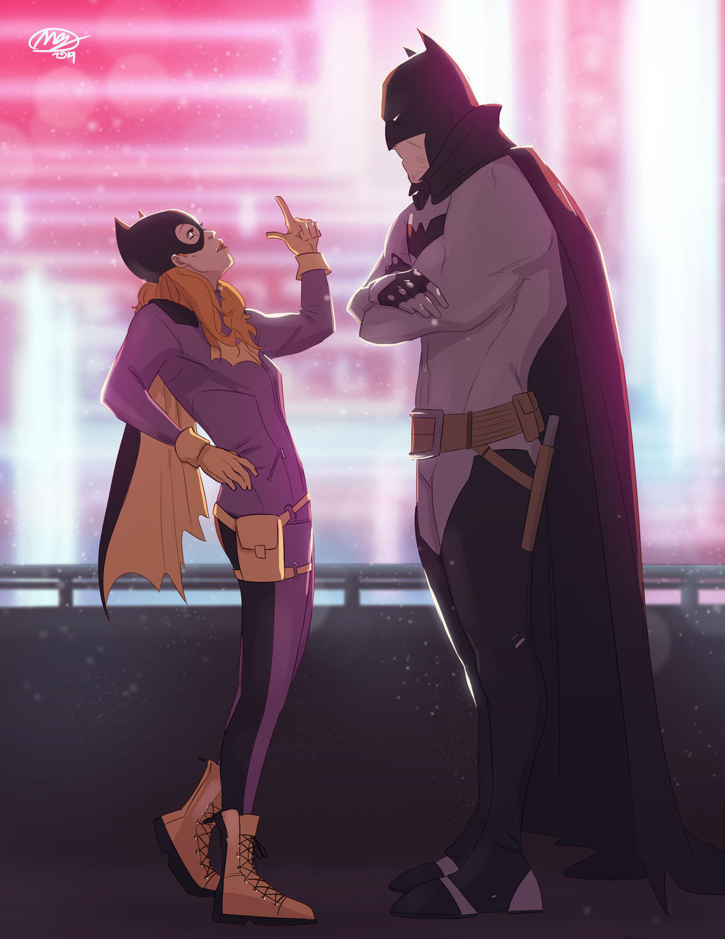 Batman And Batgirl (Burnside/ White Knight) by mikabear1 on DeviantArt
