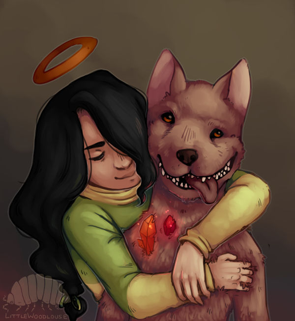 A Hug With A Soft, Slightly Threatening Murder Dog