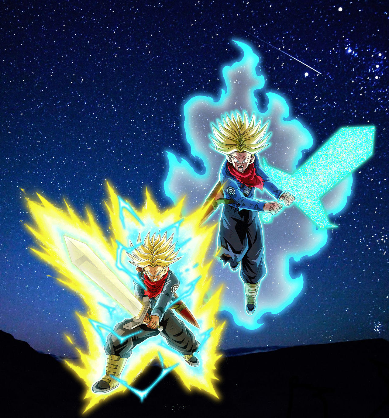 Future Trunks (Super Saiyan Rage Sword of Hope) by GreatestSun on
