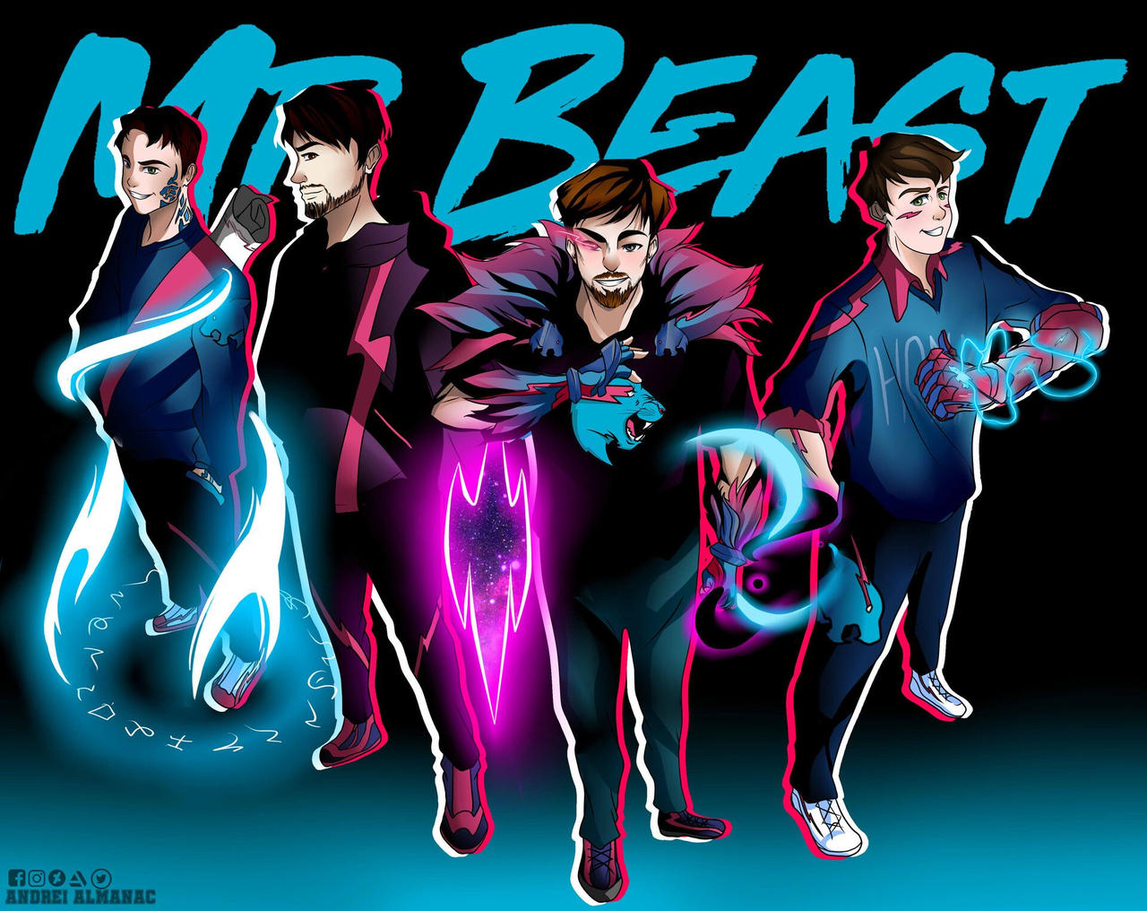 All of mrBeast friends by Godzilla25th on DeviantArt