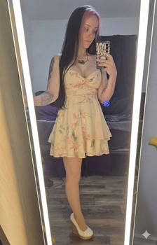 Wearing her Easter dress