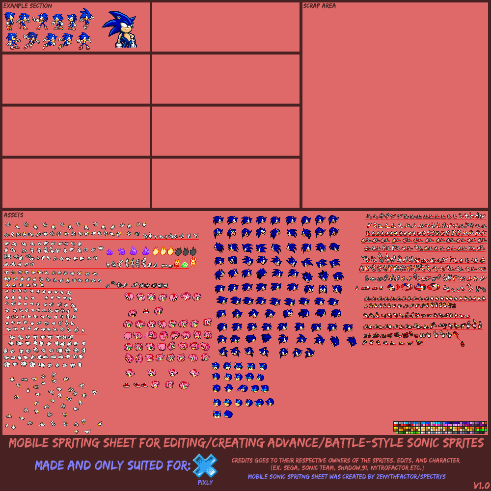 Sonic Sprites Template (Download) !! 